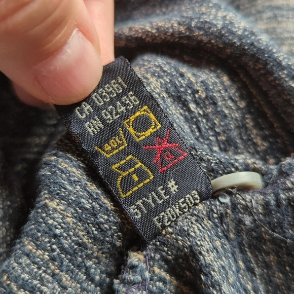 Vintage Denver Hayes Collared Polo T Shirt - Grey Blue 1/4 Button - Men XL - Picture 5 of 6